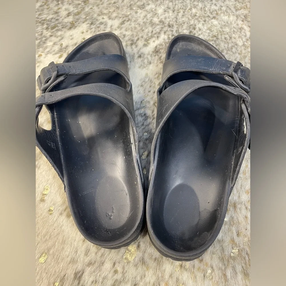 Birkenstock Black Rubber Mens Sandals Size 41 (US Size 8-8.5)‎